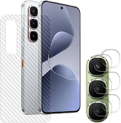 ARBAN Screen Guard for Infinix Hot 60 Pro 4G Camera Lens Glass Protector | Anti-Scratch | Edge to Edge Full Coverage | 9H Hardness ( BACK CARBON FIBER SKIN + CAMERA LENS PROTECTOR )