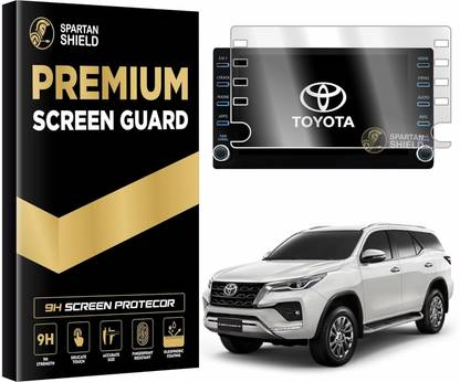 spartan shield Screen Guard for TOYOTA FORTUNER 2021 FACELIFT || 8 INCH INFOTAINMENT Guard | Anti Scratch | Water Resistant || 2024 Fortuner 4X4 4X2 Car Display Accessories [Not Tempered Glass]