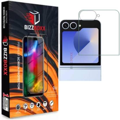 BizzBoxx Screen Guard for Samsung Galaxy Z Flip7, Samsung Z Flip7, Samsung Z Flip 7, Flip 7:Precise Curved Edges, Scratch Guard, temper glass guard, screen guard, 4.2 Inches With Installation Kit