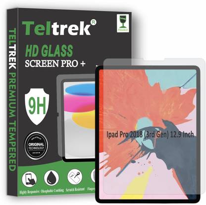 TELTREK Screen Guard for iPad Pro 12.9 2018, iPad Pro 12.9 (2018/2020/2021/2022), iPad Pro 12.9 (3rd/ 4th/5th/6th Gen) (A2014/A1895/A1876)