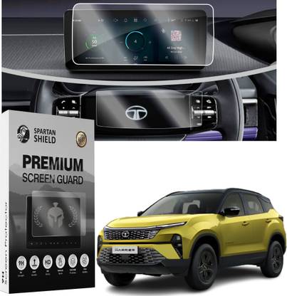 spartan shield Screen Guard for TATA HARRIER 2023 FACELIFT 10.25 INCH INFOTAINMENT SYSTEM + STEERING WHEEL | 9H Display Screen Guard Pure O Adventure Adventure+ Adventure+A | GPS Car Audio Display Accessories [Not Tempered Glass]
