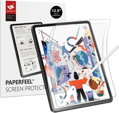 BERSEM Screen Guard for iPad Pro 12.9 Inch 6th/5th/4th/3rd Generation, Paperfeel Matte Screen Protector for Drawing, Writing, and Note-taking like on Paper