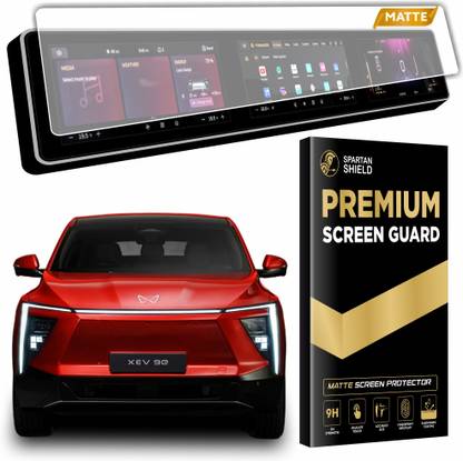 spartan shield Screen Guard for MAHINDRA XEV 9E || Full Touchscreen Display Protector || Anti Fingerprint || Scratch Resistant || XEV9e Car 9H MATTE Accessory 2025 [Not Tempered Glass]