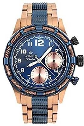 HEPOCH Screen Guard for Chairos men Vector SS Analog WATCH, Blue