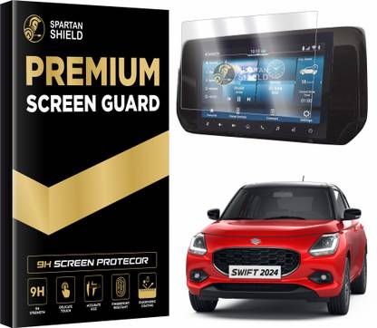 spartan shield Screen Guard for NEW MARUTI SUZUKI SWIFT ZXI Plus 2024 FACELIFT || 9 INCH INFOTAINMENT Protector | Swift ZXi+ Anti Scratch Display Accessories for Car LCD Touchscreen [Not Tempered Glass]