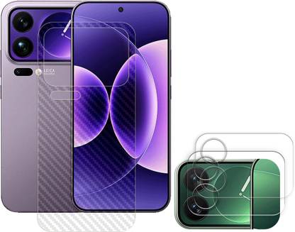 ARBAN Screen Guard for Xiaomi 17 Pro Max 5G Camera Lens Glass Protector | Anti-Scratch | Edge to Edge Full Coverage | 9H Hardness (BACK CARBON FIBER SKIN + CAMERA LENS PROTECTOR)