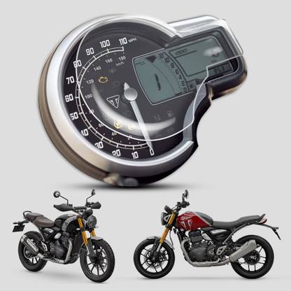 FCS Screen Guard for (Glossy) Triumph Speed 400, Triumph Scrambler 400X, Speedometer Screen Guard |Glossy