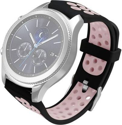 goldentomb Screen Guard for For Gear S3 Classic Frontier Smart Watch Double Color Silicone Replacement Strap Watchband