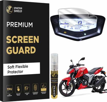spartan shield Screen Guard for Apache RTR 160 || Soft Thin Flexible TPU Instrument Cluster Film Guard 2024 || ApacheRTR Bike Console Accessory [Not Tempered Glass]