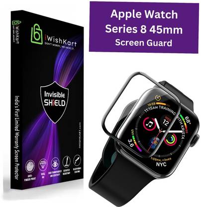 iWishKart Screen Guard for Apple Watch Series 8 45mm, iwatch 45 mm, Smart Watch NOT Included, NOT Tempered Glass, Curved Screen Guard