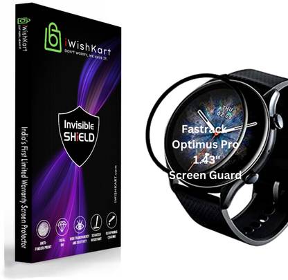 iWishKart Screen Guard for Fastrack Optimus Pro, 1.43Inch, 3D Curved Original Premium Screen Guard Protector (PMMA)| Edge to Edge Protection | NOT Tempered GLASS | SmartWatch NOT included