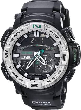 goldentomb Screen Guard for Casio Men's PRG-280-1CR PRO Trek Analog-Digital Display Quartz Black Watch