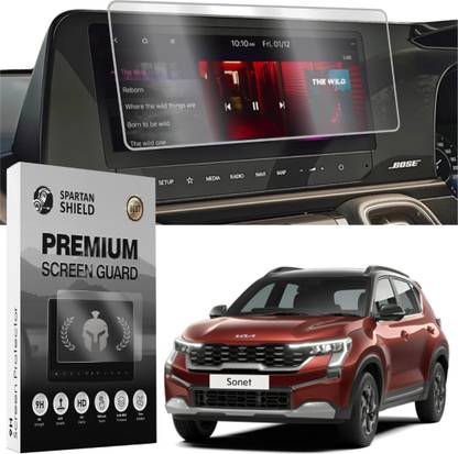 spartan shield Screen Guard for NEW KIA SONET 2024 FACELIFT 10.25 INCH INFOTAINMENT | HTX + GTX PLUS X LINE TOUCHSCREEN Display Protector | Car Music System Accessory [Not Tempered Glass] (10.25 INCH)