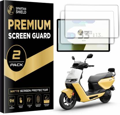 spartan shield Screen Guard for ATHER RIZTA S & Z EV Scooter 2024 MATTE || 7 Inch TFT Display Protector [2 PACK] || Anti Scratch || Water Resistant || Instrument Cluster Accessory [Not Tempered Glass]