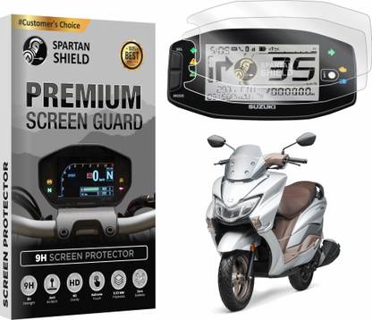 spartan shield Screen Guard for SUZUKI BURGMAN STREET [2 PACK] || Anti Scratch || Water Resistant || Burgman Street Scooter Instrument Cluster Protector [Not Tempered Glass]