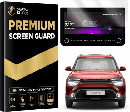 spartan shield Screen Guard for KIA CARENS LUXURY LUXURY + 10.25 INCH | GPS Infotainment Display Touch Screen Protector | Kia Carens Car Music System Accessories [Not Tempered Glass] (Pack of 1)