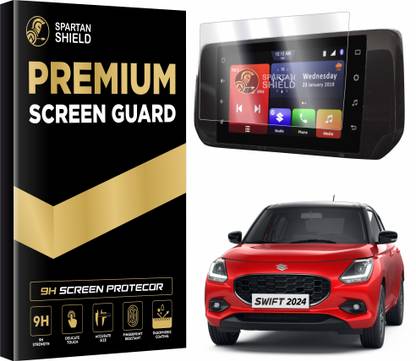 spartan shield Screen Guard for MARUTI SUZUKI SWIFT ZXI ZXI+ 2021-RUNNING 7 INCH | GPS Infotainment Display Touch Screen Guard | Swift Car Music System Accessories [Not Tempered Glass]