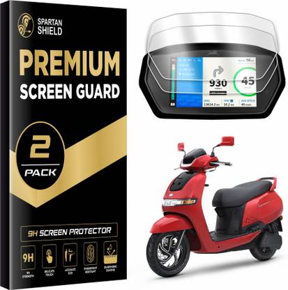spartan shield Screen Guard for TVS iQube EV [2 PACK] || Anti Scratch 6 INCH LCD Instrument Cluster Protector || TVSiQube Electric Scooter Console Accessory [Not Tempered Glass]