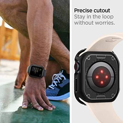 Huayue Screen Guard for Front and Back Screen Guard for Bumper Case Apple Watch Series 8 / 7 (45mm) | SE2 / 6 / SE / 5 / 4 (44mm ) Green
