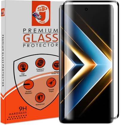 STP FEEL Tempered Glass Guard for Xiaomi Redmi Note 13 Pro Plus 5G, Lava Blaze Curve 5G Advanced Black Border Screen Protector Guard