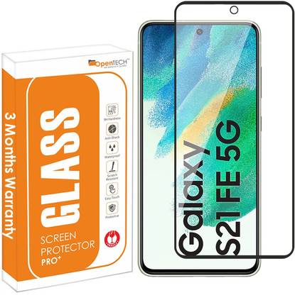 OpenTech Tempered Glass Guard for Samsung Galaxy S21 FE 5G with Edge to Edge Coverage and Easy Installation kit with 3 Months warranty