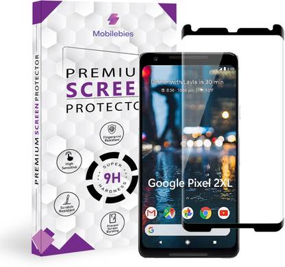 Mobilebies Tempered Glass Guard for Google Pixel 2XL Full Glue Curved Screen Protector - ( Non-UV Glass )