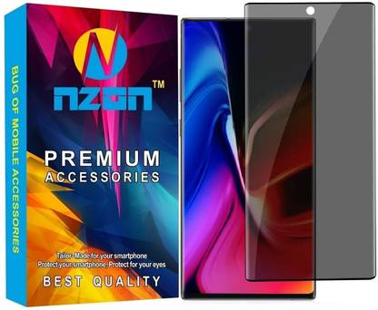 nzon Tempered Glass Guard for nzon Compatible for Samsung Galaxy Note 10 Plus Privacy Glass Screen Protector Tempered Glass Edge to Edge Curved 5G Anti-spy Screen Saver 3D Full Coverage Case Friendly 9H Hardness Ultra HD