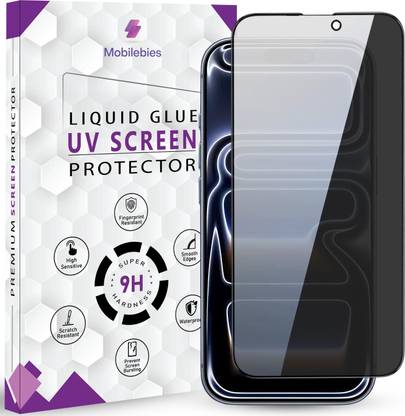Mobilebies Tempered Glass Guard for iPhone 17 Pro / iPhone 17 Privacy Screen Protector Guard with Easy Installation Kit