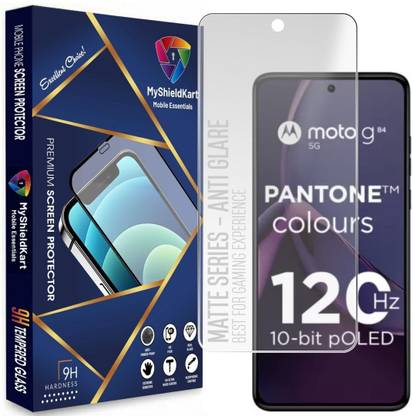 MyShieldKart Tempered Glass Guard for Motorola G84 5G(6.55 Inch)**Matte Series**/Anti Glare-Anti FingerPrint(Recommended by Gamers)/Complete plain-Without black borders/9H Hardness/With Easy Installation Kit