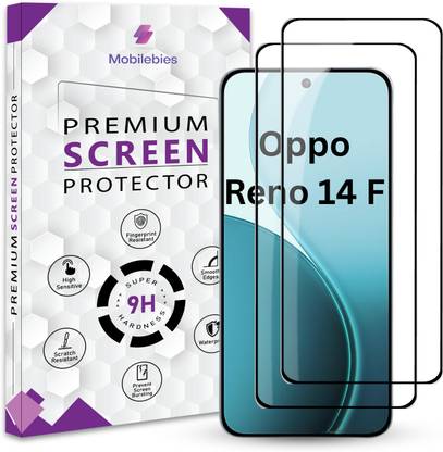 Mobilebies Tempered Glass Guard for Oppo Reno 14 F 5G Premium Screen Protector Guard with Easy Installation Kit