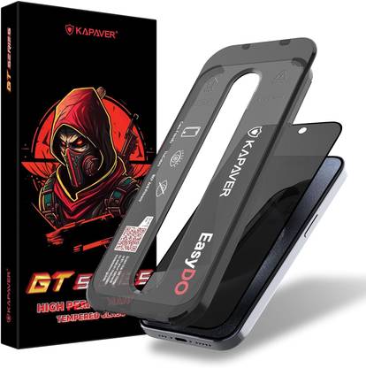 Kapaver Tempered Glass Guard for Apple iPhone 15 Pro