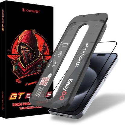 Kapaver Tempered Glass Guard for Apple iPhone 15 Pro