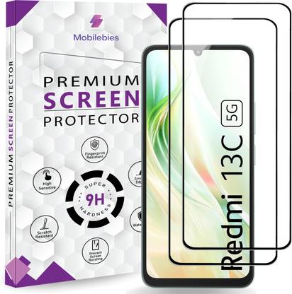 Mobilebies Tempered Glass Guard for Redmi 13C 4G / Redmi 13C 5G OG Premium Screen Protector