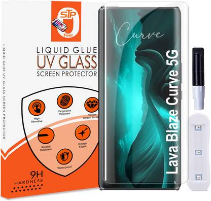 STP FEEL Tempered Glass Guard for Redmi Note 13 Pro Plus, Lava Blaze Curve 5G 5G Premium UV Curved Screen Protector Guard