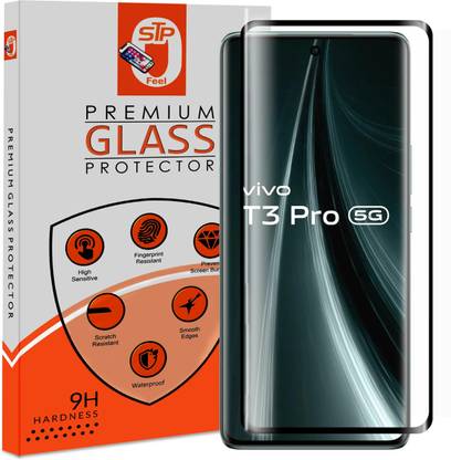 STP FEEL Tempered Glass Guard for Vivo T3 Pro 5G Advanced Black Border Screen Protector Guard