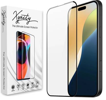 XYNITY Tempered Glass Guard for Apple iPhone 16e, Apple iPhone 13, Apple iPhone 14, iPhone 16e, Apple iPhone 13, iPhone 14, Edge to Edge Gorilla Screen Protector, with Easy Installation Kit
