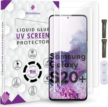Mobilebies Tempered Glass Guard for Samsung S20 Plus Advanced HD+ UV Tempered Glass Screen Protector