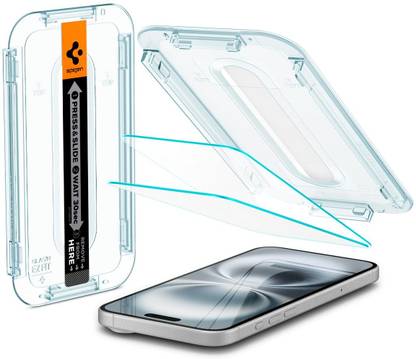 Spigen Tempered Glass Guard for iPhone 15 Plus, iPhone 16 Plus