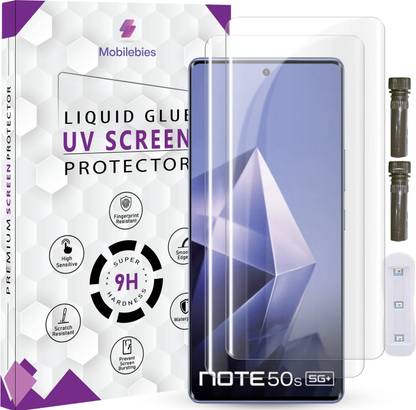 Mobilebies Tempered Glass Guard for infinix Note 50s 5G Advanced HD+ UV Glass Screen Protector, infinix note 50s 5g tempered glass, infinix note 50s 5g screen guard, infinix note 50s 5g glass ,with Easy Installation Kit
