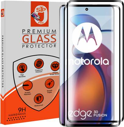 STP FEEL Tempered Glass Guard for Motorola Edge 30 Fusion , Moto Edge 40 , Moto Edge 40 Neo 5G Advanced Black Border Screen Protector Guard