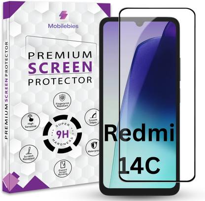 Mobilebies Tempered Glass Guard for Redmi 14C 5G Premium Screen Protector Guard with Easy Installation Kit