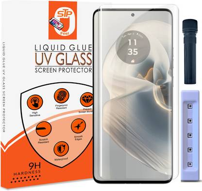 Maxboost Tempered Glass Guard for Motorola Edge 50 fusion, Moto Edge 50 fusion, Motorola G85 5G Advanced UV Screen Protector Guard with Installation Kit