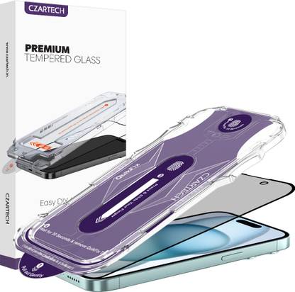 CZARTECH Tempered Glass Guard for Apple iPhone 15 Privacy Glass