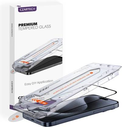 CZARTECH Tempered Glass Guard for APPLE Iphone 15 Pro
