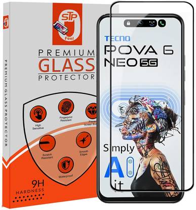 Maxboost Tempered Glass Guard for Tecno Pova 6 Neo 5G Premium Screen Protector Guard with Easy Installation Kit