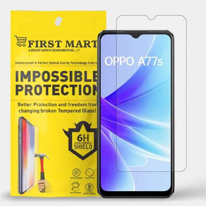 FIRST MART Tempered Glass Guard for Oppo A77s, Oppo A77, Oppo A57, Oppo A17