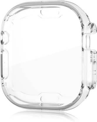 Godwaj Tempered Glass Guard for Apple iWatch 49mm silicon case with screen protector