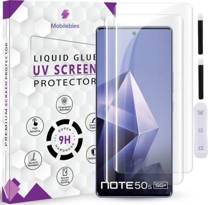 Mobilebies Tempered Glass Guard for infinix Note 50s 5G Premium HD+ UV Glass with Installation Kit