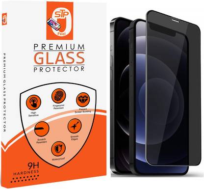 STP Edge To Edge Tempered Glass for iPhone 12 / iPhone 12 Pro (6.1 Inch) Privacy Screen Protector Guard, 9H Hardness