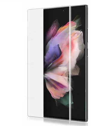 Maxboost Tempered Glass Guard for Samsung Galaxy S22 Ultra Advanced border Less UV Screen Guard With Installation Kit